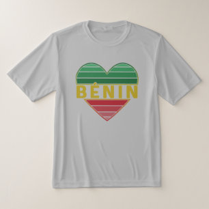 Camiseta Beninese Heart, Eu Adoro Benin