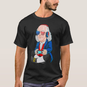 Camiseta Benjamin Ben Franklin Gamer 4 De Julho Americano K