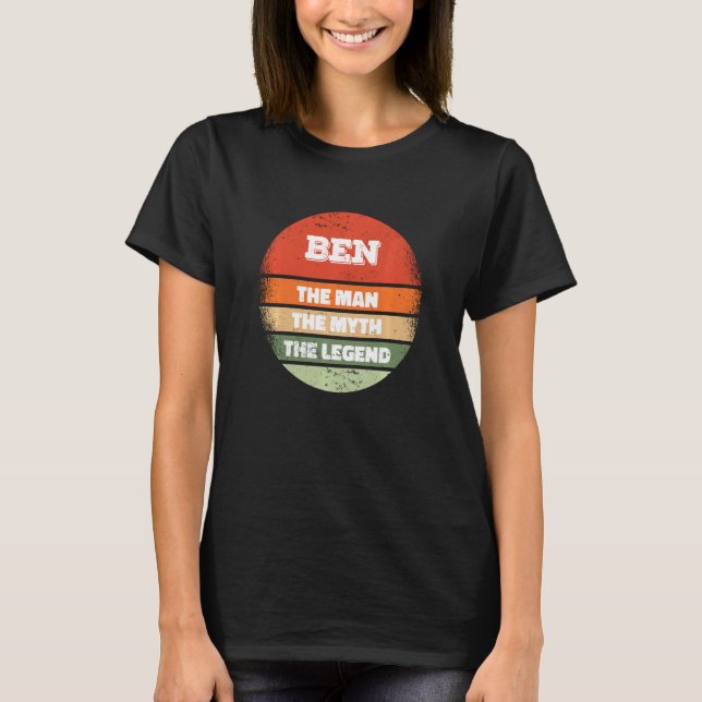 Camiseta Benjamin Ben O Homem O Mito A Lenda (Frente)