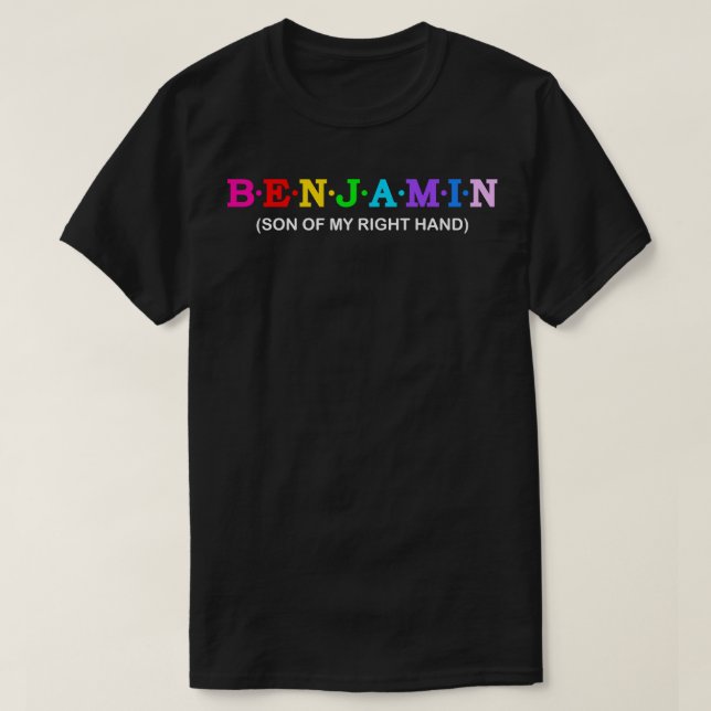 Camiseta Benjamin Filho da minha mão direita (Frente do Design)
