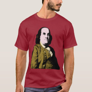Camiseta Benjamin Franklin Estilo Pop Art