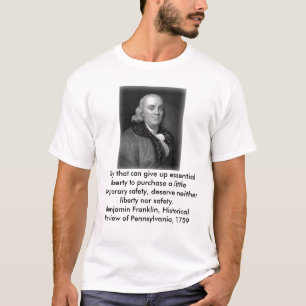 Camiseta Benjamin Franklin na liberdade
