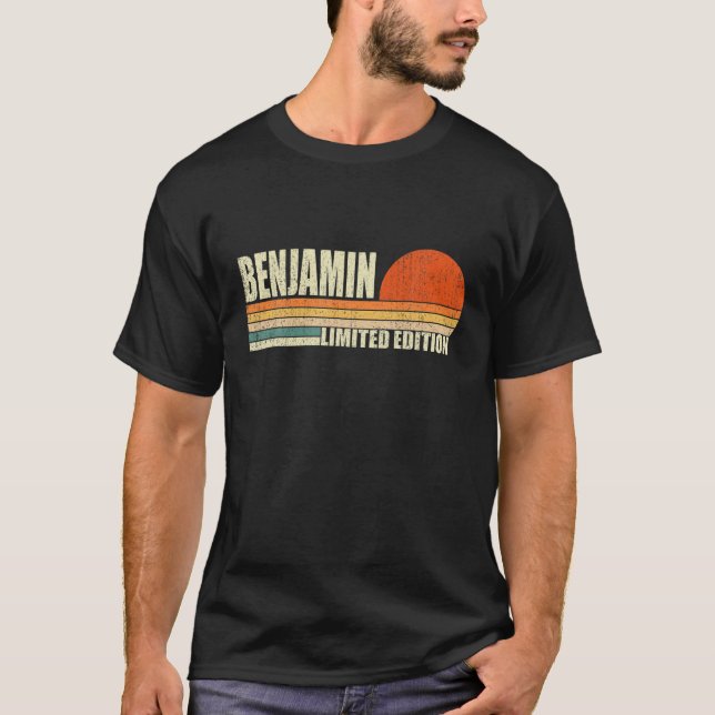Camiseta Benjamin Gift Name Personalizado Funny Retro Vinta (Frente)