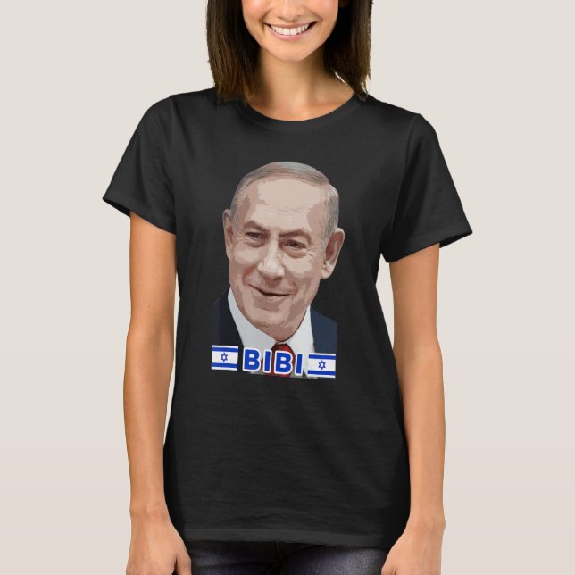 Camiseta Benjamin Netanyahu Bibi Primeiro Ministro de Estad (Frente)