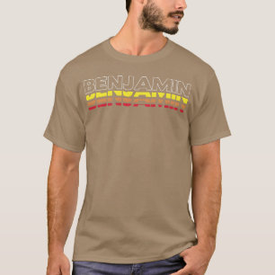 Camiseta Benjamin Primeiro Nome Engraçado Vintage Pôr do So