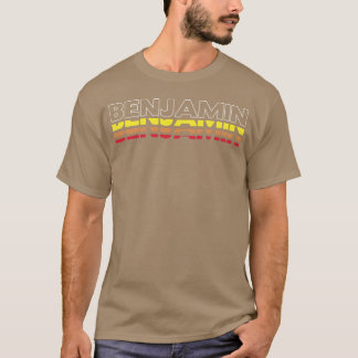 Camiseta Benjamin Primeiro Nome Engraçado Vintage Pôr do So