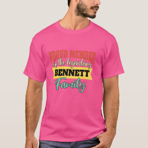 Camiseta Bennett da família Bennett do sobrenome Bennett