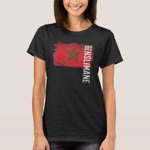 Camiseta Benslimane Bandeira de Marrocos Para Marroquinos H
