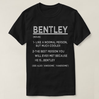 Camiseta BENTLEY Definição Engraçado Nome Personalizado Par