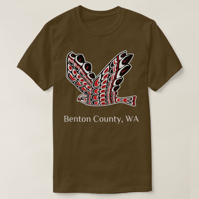 Camiseta Benton County Redail Hawk Native American Bird o (Frente do Design)