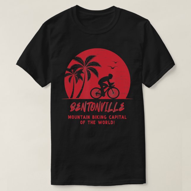 Camiseta Bentonville Arkansas Mountain Biking (Frente do Design)