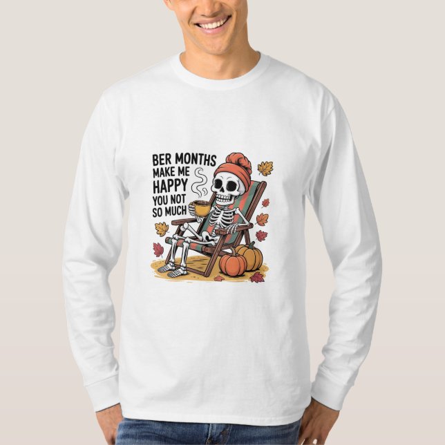 Camiseta Ber Meses Me Faz Feliz Você Não Tanto Xmas (Frente)
