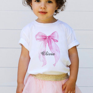 Camiseta Berçário de Laço de Arco Rosa