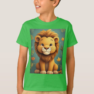 Camiseta Berçário de Leão Fofo Decoração de Berçário de Sel
