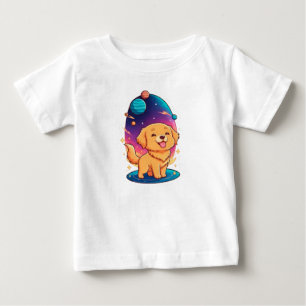 Camiseta Berçário Espacial do Cachorrinho Dourado