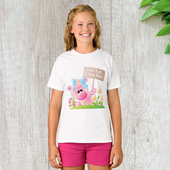 Camiseta Berçário Porco Rosa Nunca se Apresse Nunca se Preo (Criador carregado)
