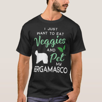 Camiseta Bergamasco Funny Vegan Dog Proprietário do Lago Xm