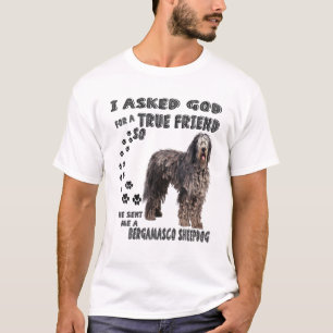 Camiseta Bergamasco Sheepdog Cita Pai-mãe, Bergamasco Shep