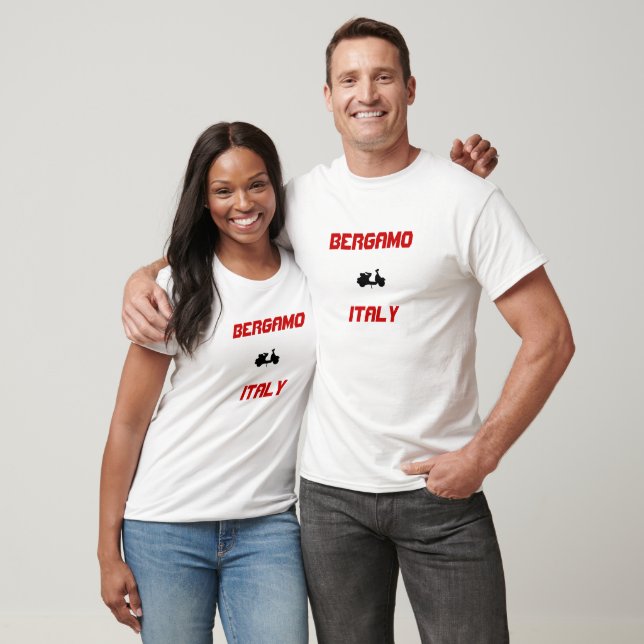 Camiseta Bergamo, Patinete de Itália (Unissex)