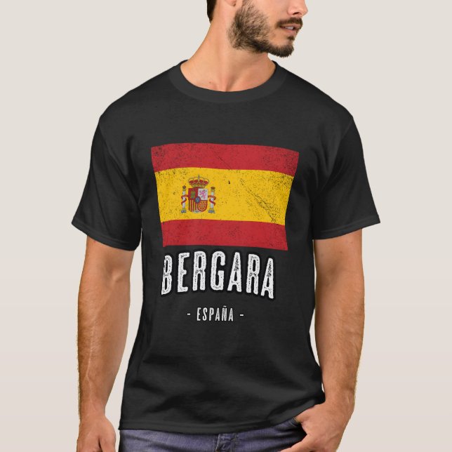Camiseta Bergara Spain Es Flag City Bandera Ropa (Frente)