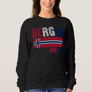 Camiseta Bergen Noruega Bandeira Noruegueses Homens Mulhere