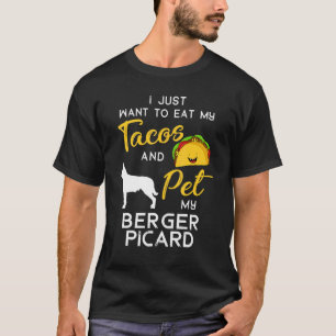 Camiseta Berger Picard Dog Tacos Proprietário Aniversário d