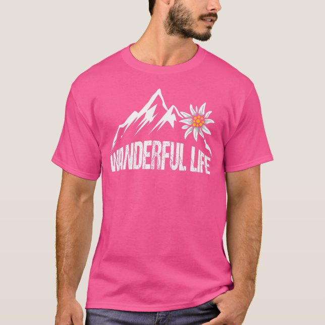 Camiseta Bergsteiger Maravilha Vida Hiker Caminhando Presen (Frente)