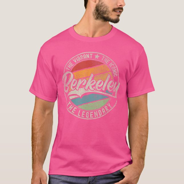 Camiseta Berkeley CA Califórnia Antigo Distressed retrô fu (Frente)