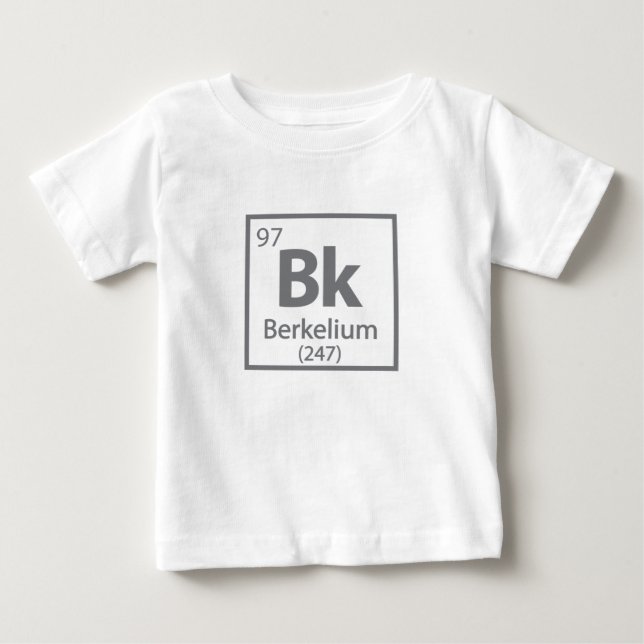Camiseta Berkelium - Mesa periódica da ciência de Berkeley (Frente)