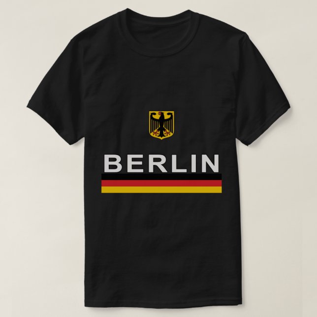 Camiseta Berlim, Alemanha - Design de esporte retrô (Frente do Design)