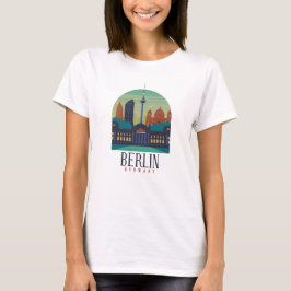 Camiseta Berlim Alemanha Skyline Women T Shirt