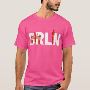 Camiseta Berlin Alemanha Brandenburger Gate Brln Typografia