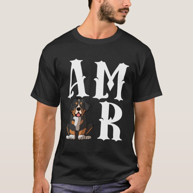 Camiseta Bermese Mountain Dog Love r (Frente)