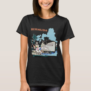 Camiseta Bermuda Porto de Iates Velho Azul Viagem