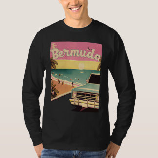 Camiseta Bermuda Retro Beach Vacation Graphics Bermuda Surf