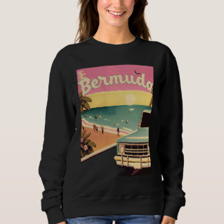 Camiseta Bermuda Retro Beach Vacation Graphics Bermuda Surf
