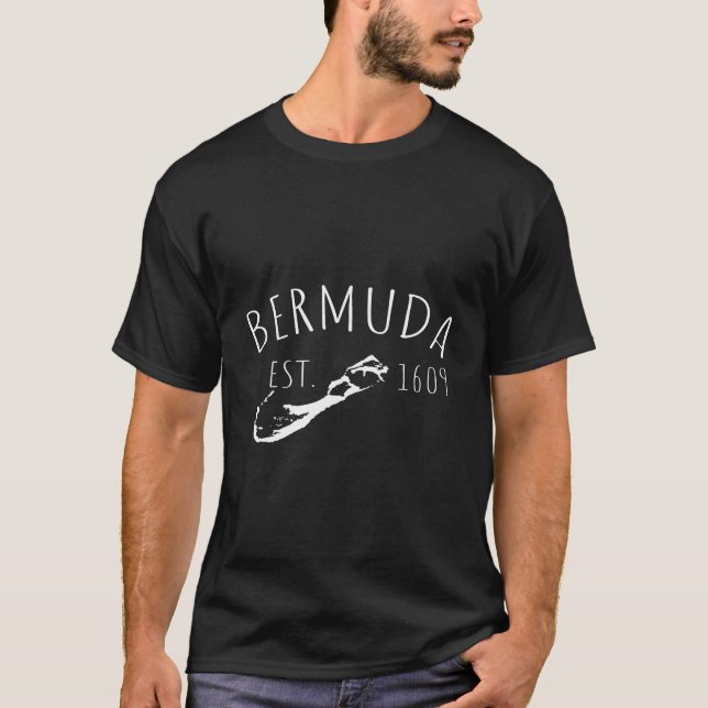 Camiseta Bermudas Est 1609 - Presente Ou Souvenir (Frente)