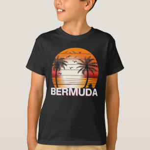 Camiseta Bermudas Vintage Palm Trees Summer Beach