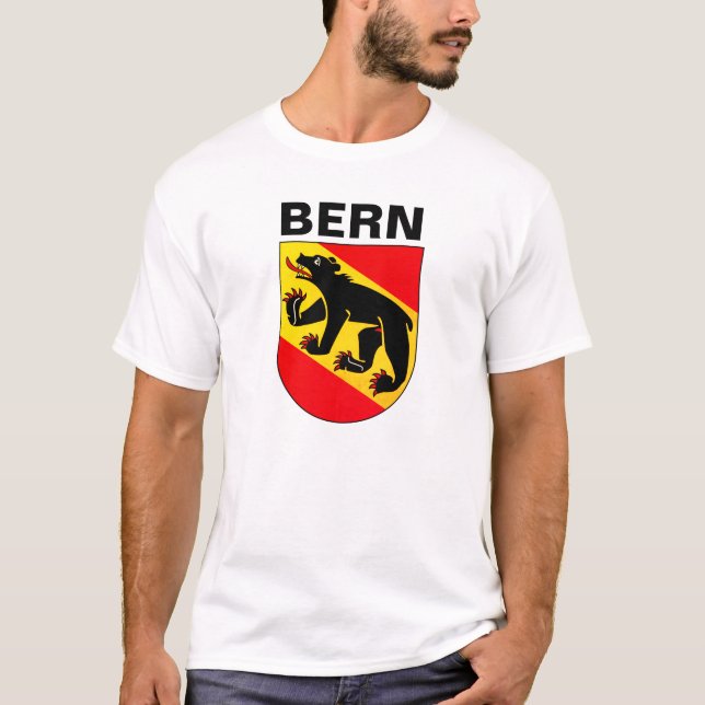 Camiseta Bern casaco de braços, SUIÇA (Frente)