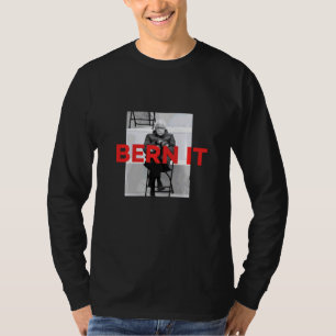 Camiseta Bern It Bernie Sanders Meme Mittens Presidente Ina