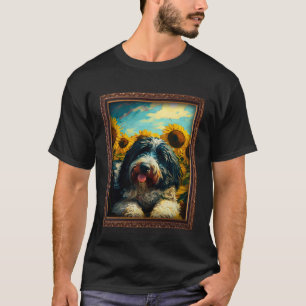 Camiseta Bernedoodela Pintura Flor de Girassol Mãe Mulheres