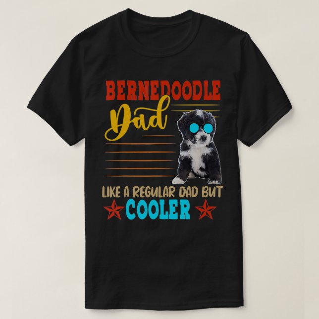 Camiseta Bernedoodle Dad Funny Definition Cooler Dog Sungla (Frente do Design)