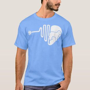 Camiseta Bernedoodle Dog Paw Heartbeat Pet Owner Veterinari