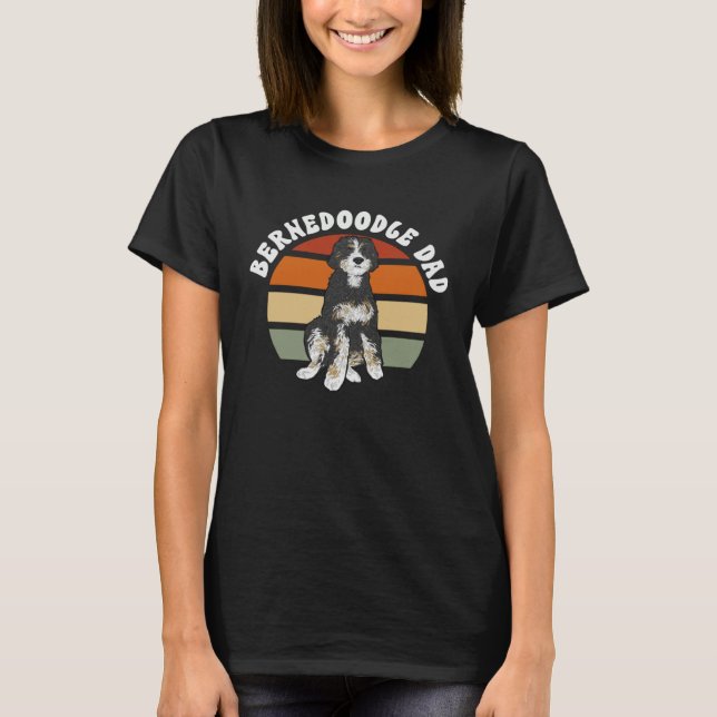 Camiseta Bernedoodle Dog Retro Vintage Bernedoodle Dad (Frente)
