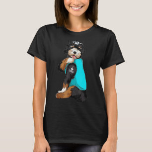 Camiseta Bernedoodle I Love Pai Tatto Roupa Dog Pai Pai