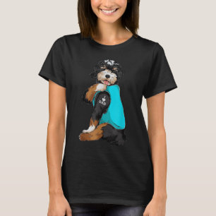 Camiseta Bernedoodle I Love Pai Tattoo Roupa, Pai De Cão