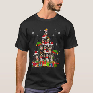 Camiseta Bernedoodle Tree Engraçado Cachorro Sobrecarregado