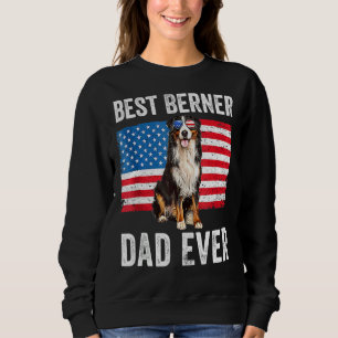 Camiseta Berner Pai American Flag Dog Proprietário do Cacho