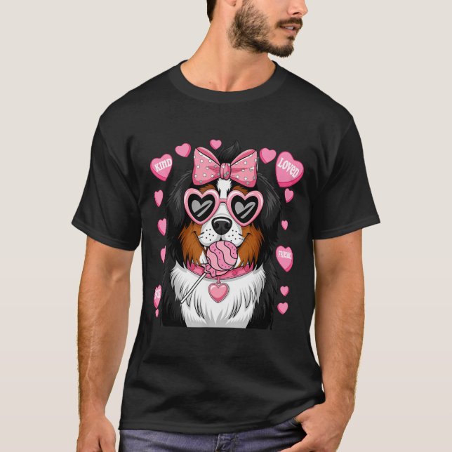 Camiseta Bernese Mountain Coquette Dog Pet Lover Owner  (Frente)