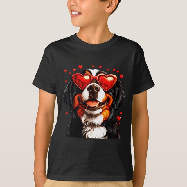 Camiseta Bernese Mountain Cute Berner Dog Lover Valentines  (Frente)